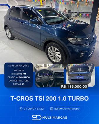 VOLKSWAGEN T-CROSS 1.0 200 TSI TOTAL FLEX SENSE AUTOMÁTICO